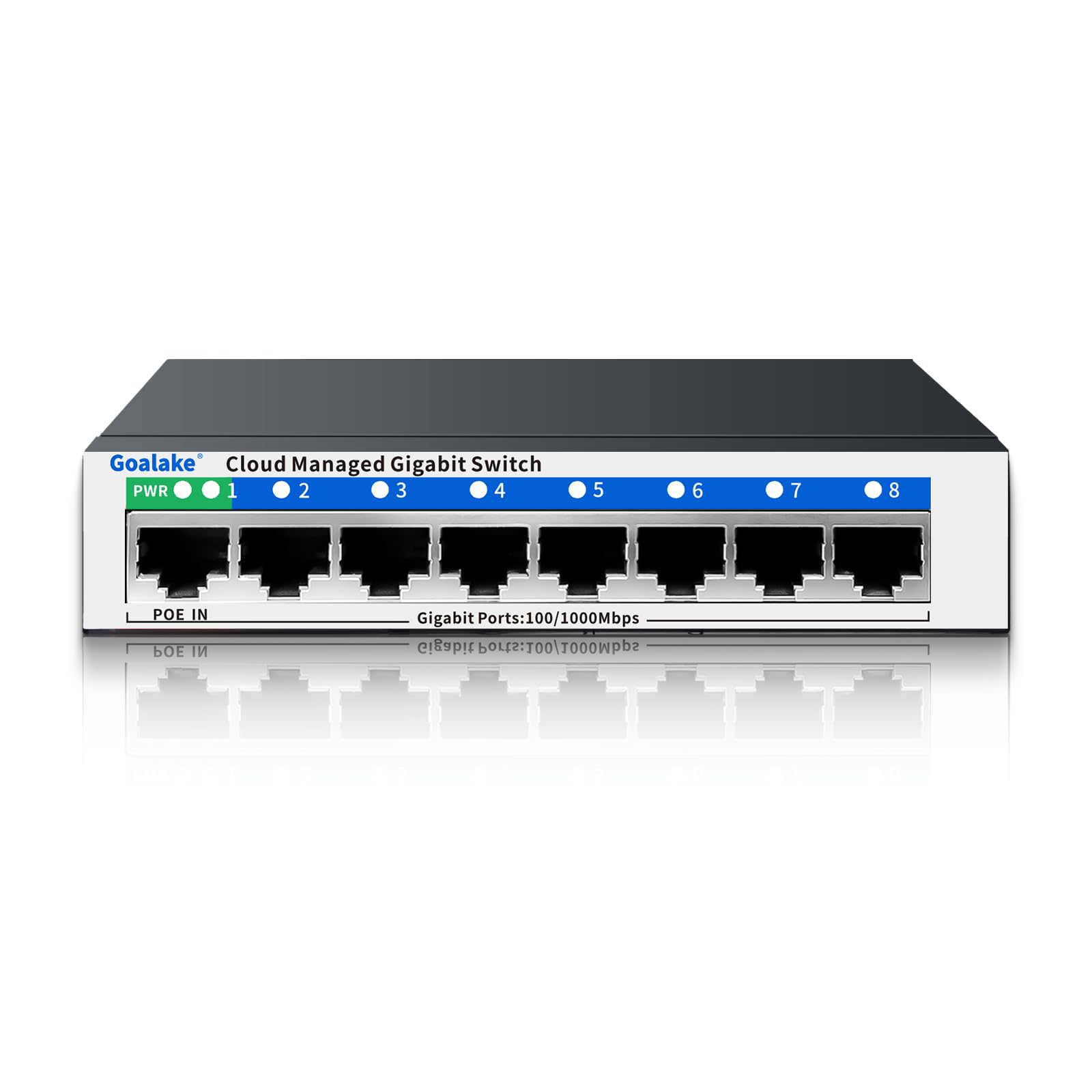 8 Port Gigabit Switch, Easy Smart Managed Ethernet Switch, Network Hub, Ethernet Splitter, Plug & Play, Fanless Metal Design, Vl